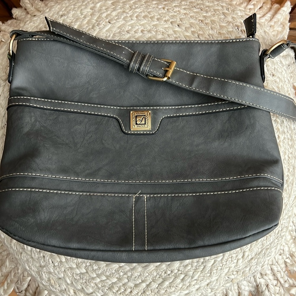 Bought and never used, Stone Mountain grey crossover purse.